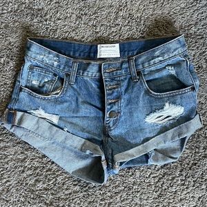 One Teaspoon x Free People Denim Shorts